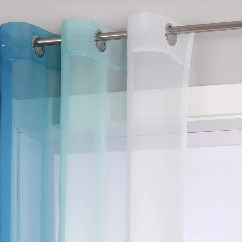 Transparente Vorhänge mit Farbverlauf 2er Set