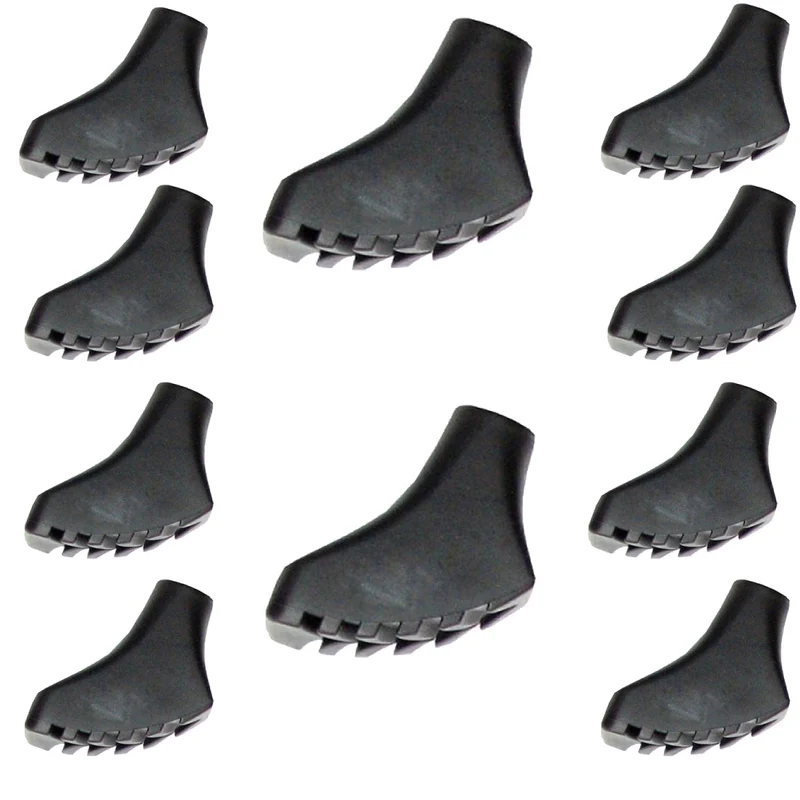10x Nordic Walking Gummipads Pads Puffer Gummi Gummipuffer Extra Grip schwarz