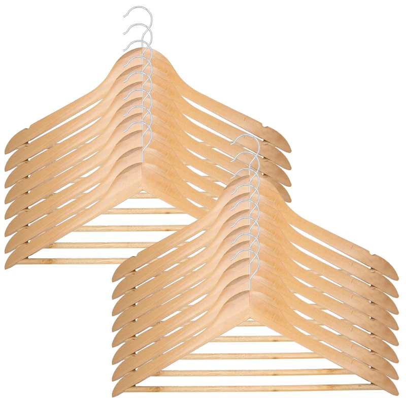 1-80 Kleiderbügel Garderobenbügel Holz Natur Holzbügel Hemdenbügel Blusenbügel