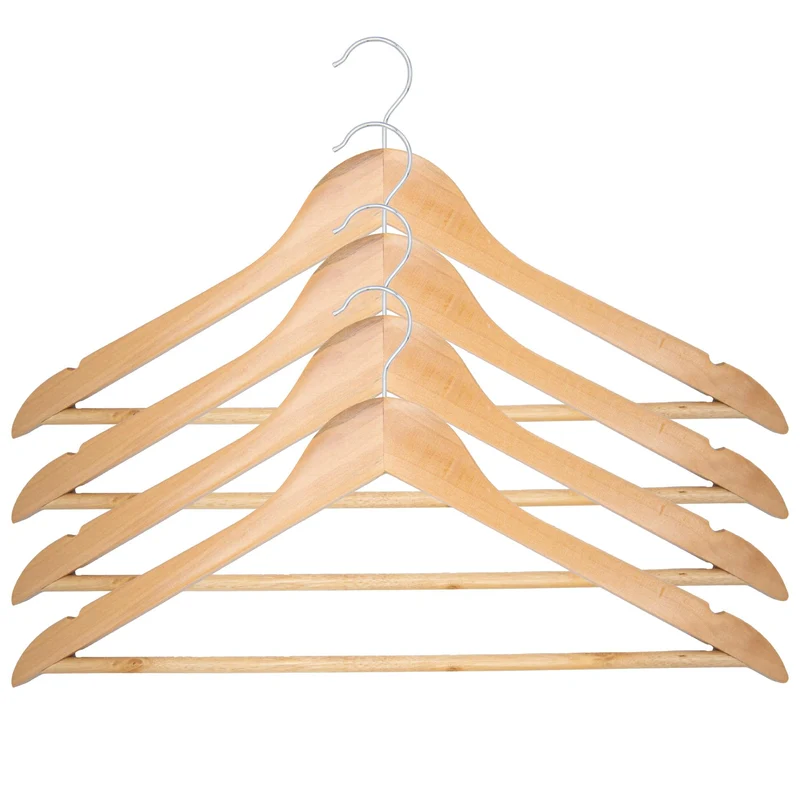 1-80 Kleiderbügel Garderobenbügel Holz Natur Holzbügel Hemdenbügel Blusenbügel