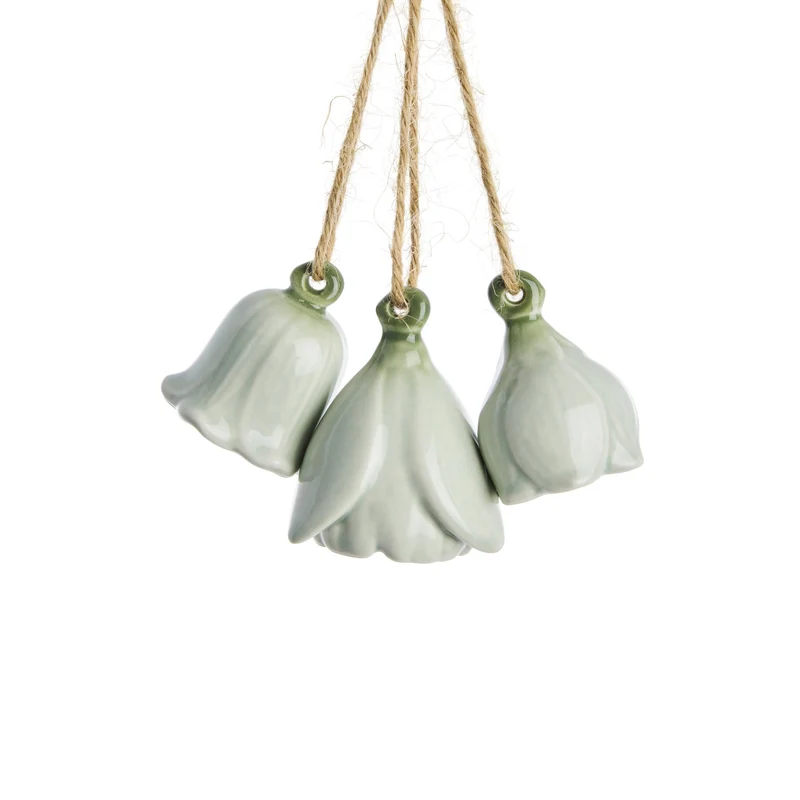 Dehlia 3er-Set BlumenAnhängere L. Grün