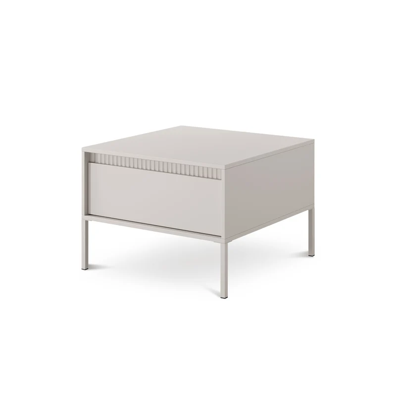 Couchtisch 68x48 cm mit Schublade im minimalistischen Stil | Senra