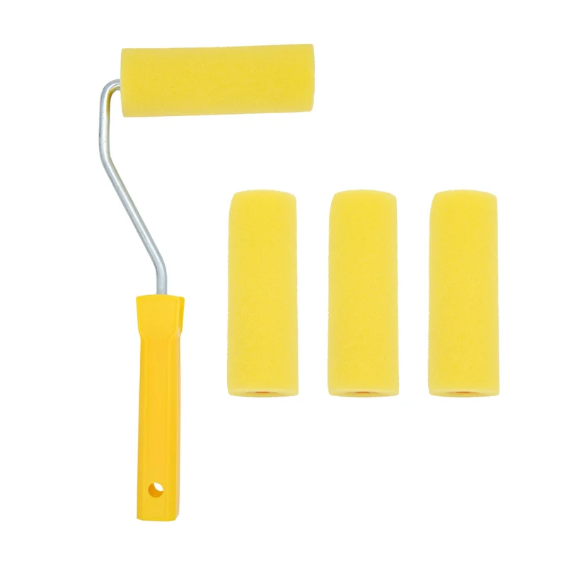 Farbroller-Set Schaumwalzen Schaumstoffwalzen Lackier-Set Lackset Farbwalzenhalter 5tlg