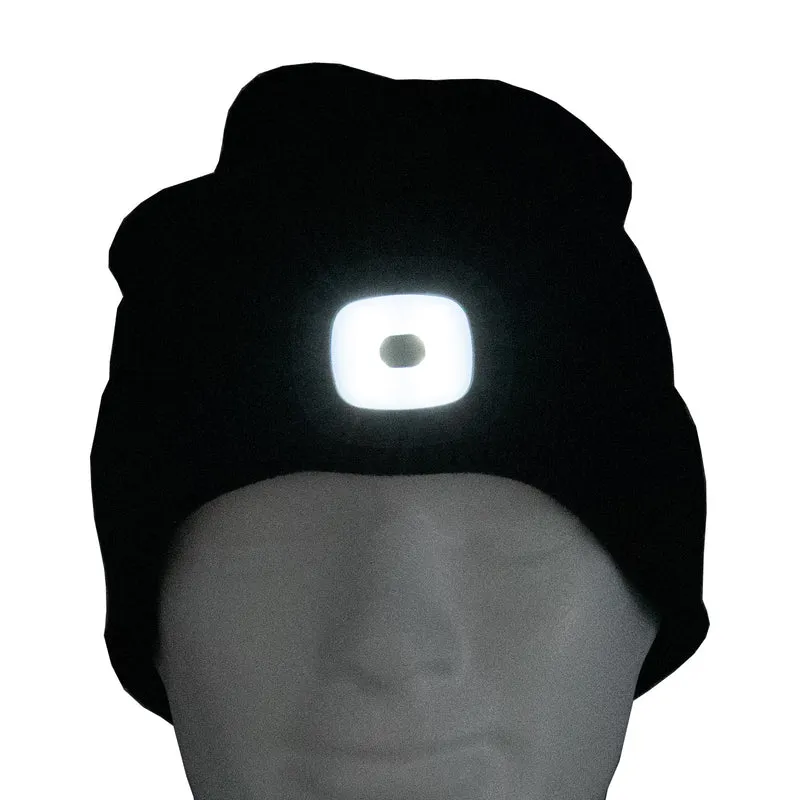 Mütze LED Beanie Wintermütze Stirnlampe Sportmütze Freizeitmütze Damen Herren Licht LED