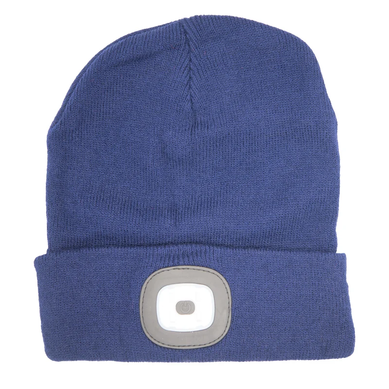 Mütze LED Beanie Wintermütze Stirnlampe Sportmütze Freizeitmütze Damen Herren Licht LED