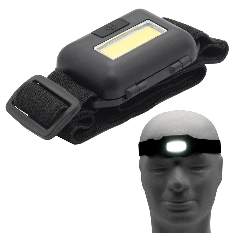 LED Stirnlampe Kopflampe Sport Joggen Fahrrad Laufen Kopf Stirn Lampe COB LED