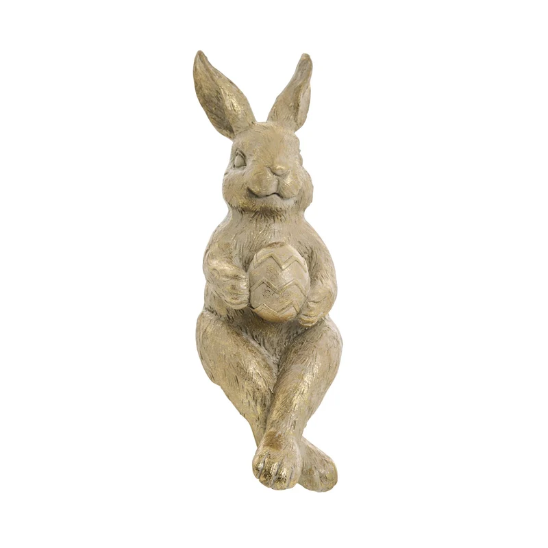 Selille Hasenfigur, H 16,5 cm, L, Gold