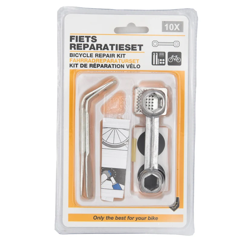 Fahrrad Reparaturset Reifen Reparatur Flicken Set 10-teilig mit Werkzeug