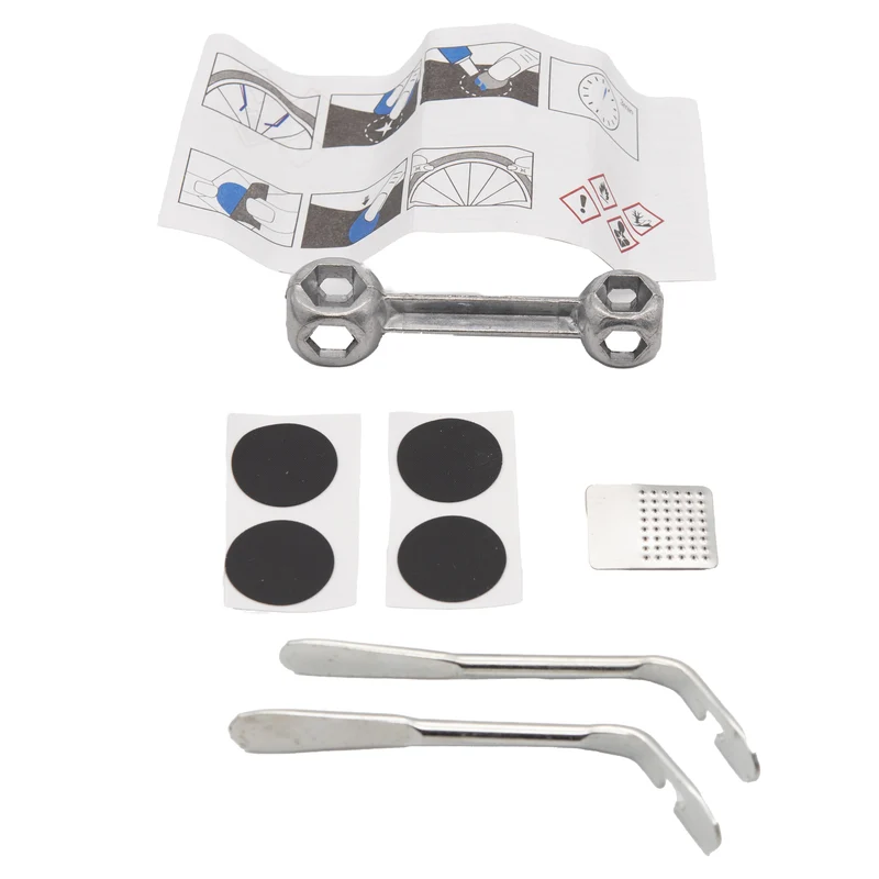 Fahrrad Reparaturset Reifen Reparatur Flicken Set 10-teilig mit Werkzeug