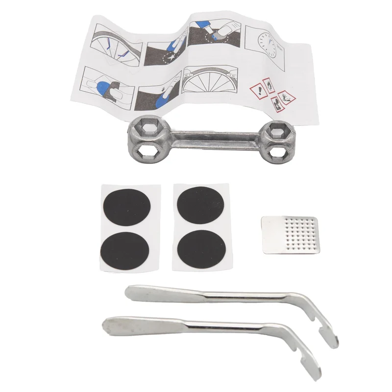 Fahrrad Reparaturset Reifen Reparatur Flicken Set 10-teilig mit Werkzeug