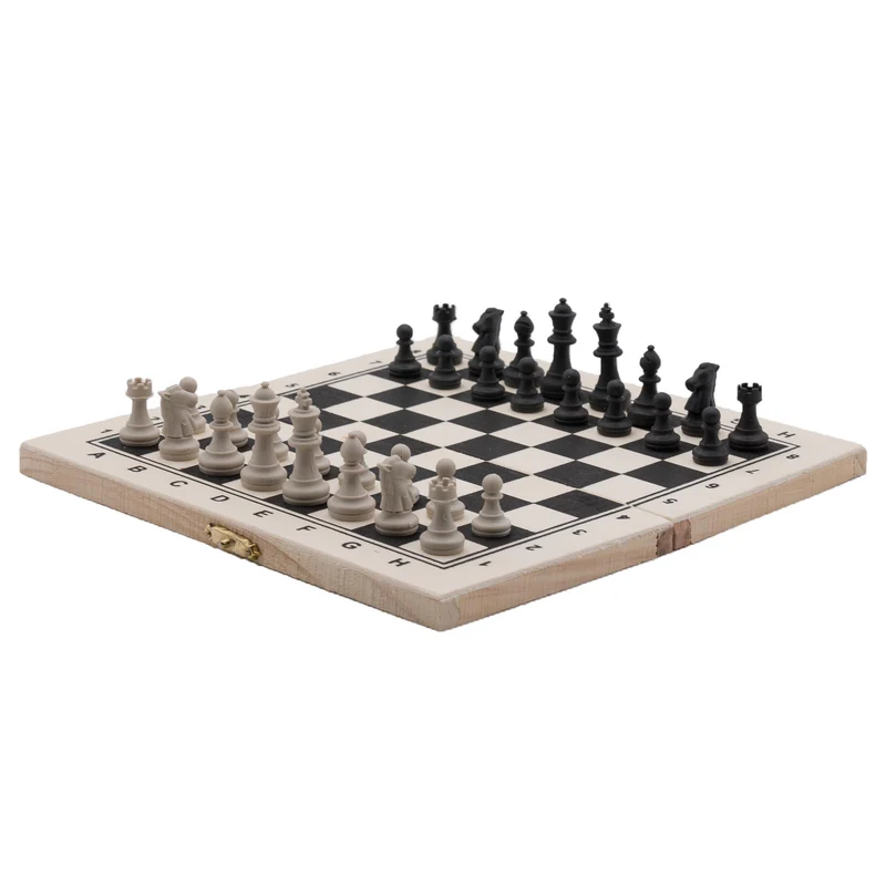 Schach Schachbrett Holz Schachspiel klappbares Brett Holzbox Reiseschach