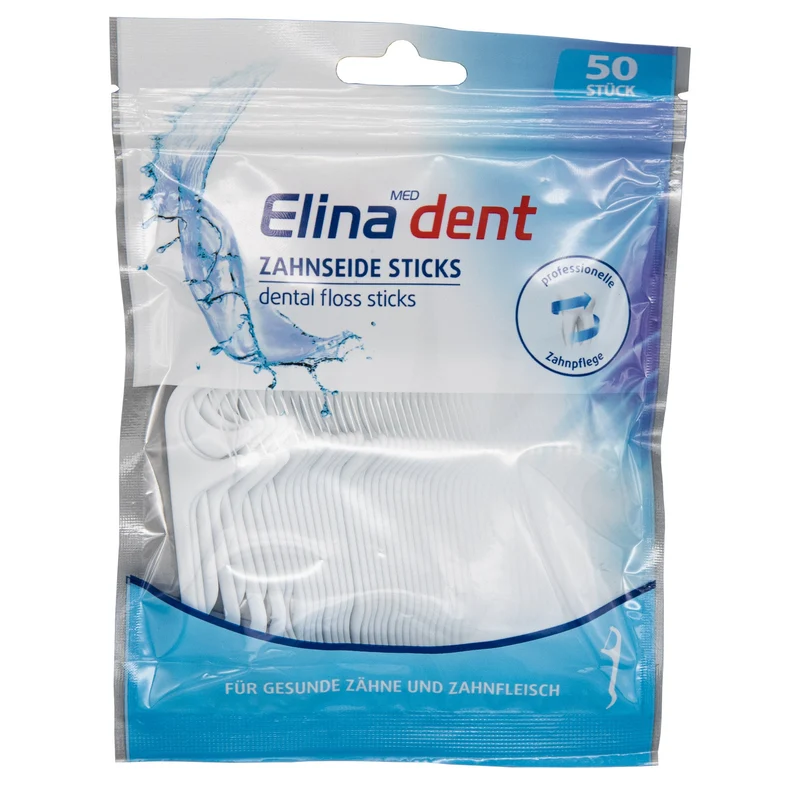 50x Zahnseide Sticks Zahnpflege Zahnseide Zahnreinigung mit Zahnstocher Pflege