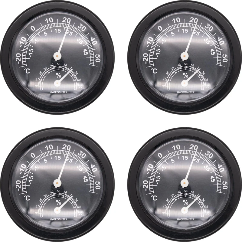 Thermometer Hygrometer Luftfeuchtigkeit Temperatur Analog Wetterstation Rund