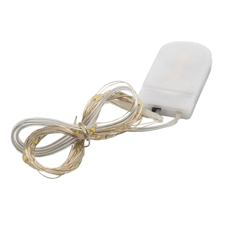 LED Lichterkette mit & ohne Timer Micro Warmweiß Drahtlicht Mikro Batterie 10 20 40 LED