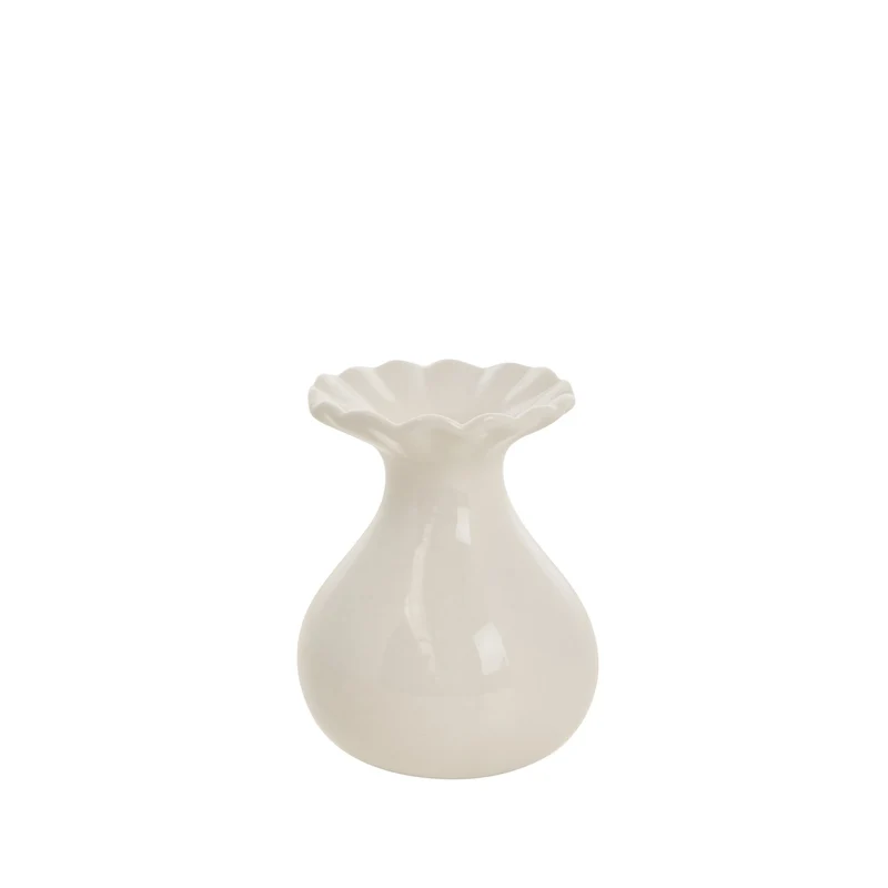 Dalia Vase H8.8 Cremeweiß