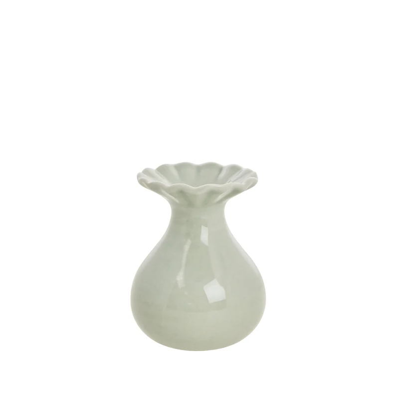 Dalia Vase, Höhe 8,8 cm, Länge: Grün