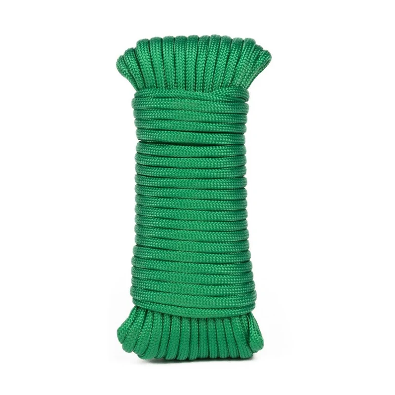 2x Paracord Campingseil Survival 15m Outdoor Fallschirm Schnur Leine Seil Grün