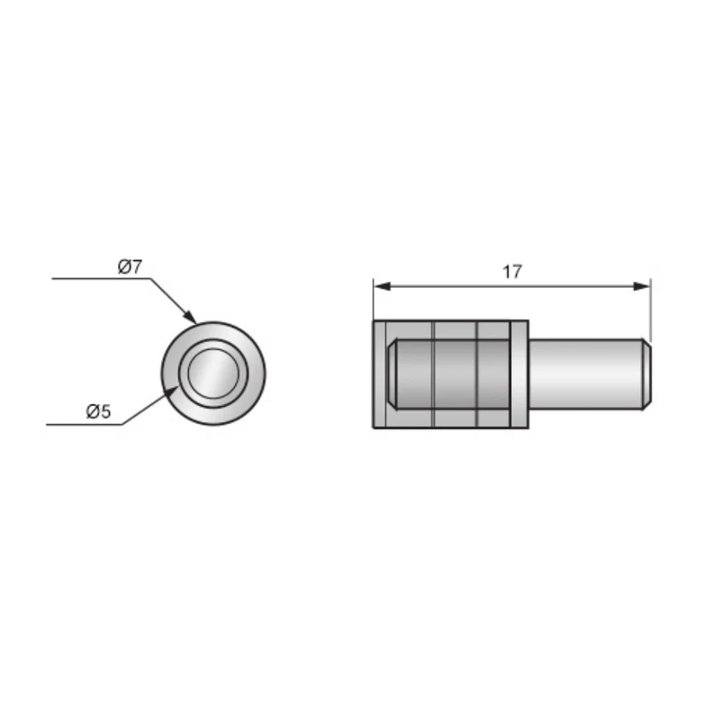 Steckbodenträger Ø5mm Metall Verzinkt (Duplo II) - 100 Stk.