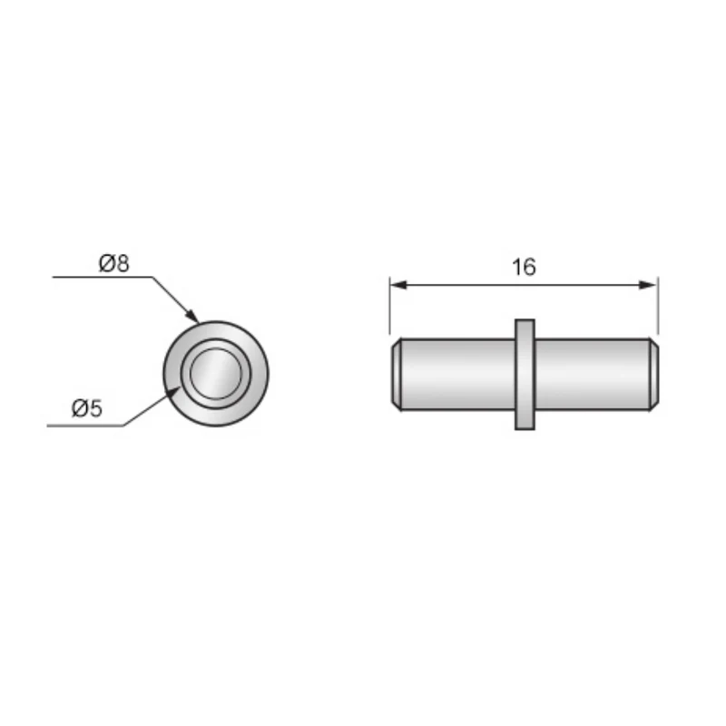 Steckbodenträger 5mm Metall verzinkt - 100 Stück
