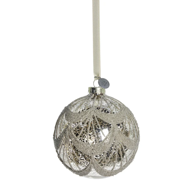 Perline Dekoration H10 cm. antik silber