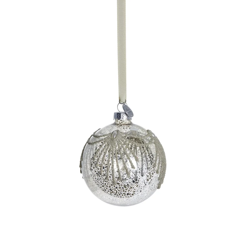 Perline Dekoration H8 cm. antik silber