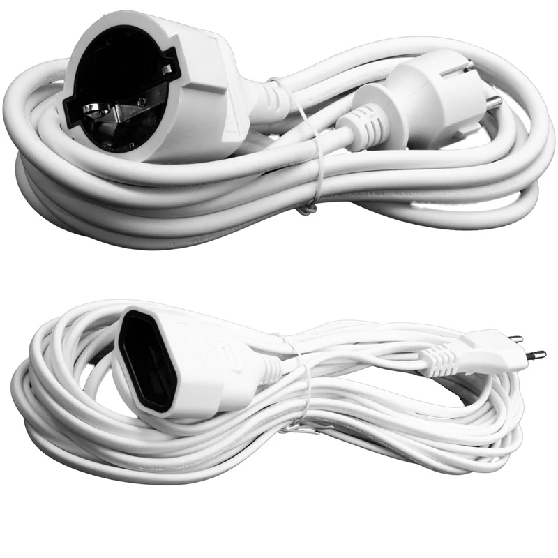 Verlängerungskabel Stromkabel 3-20 Meter Kabel Euro Schuko Stecker Verlängerung