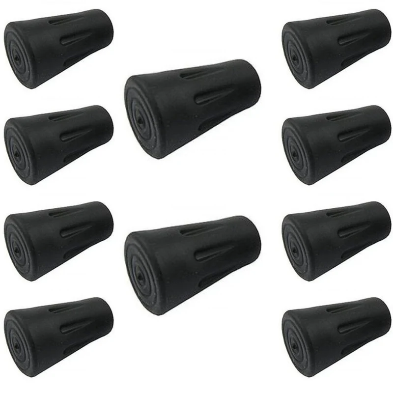 10x Nordic Walking Trekking Pads Gummipads Pads Puffer Gummi Gummipuffer Schwarz