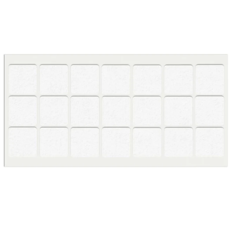 Selbstklebendes Filzpad 30x30mm Weiß