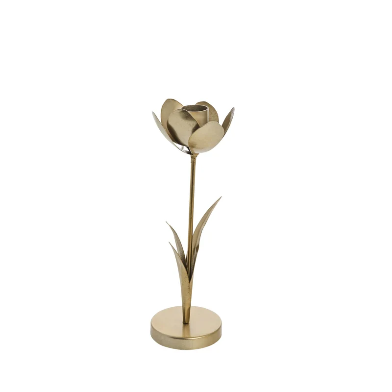 Stillia-Blumen-Kerzenständer H22 L. Gold