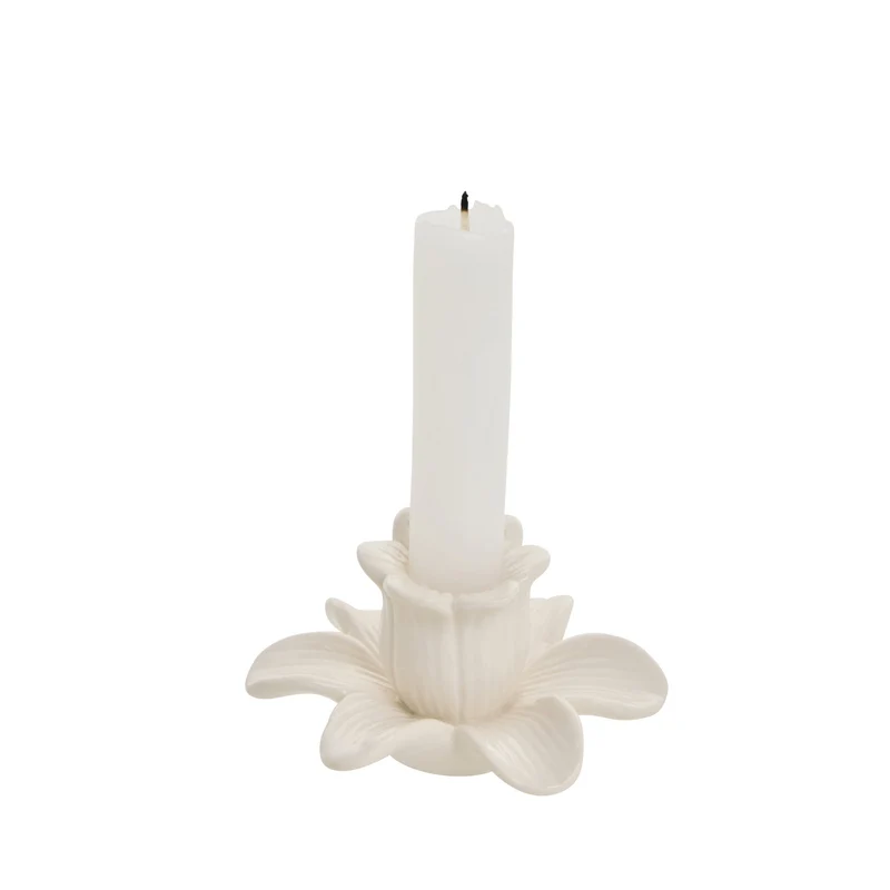 Deanne Blumenkerzenständer H5.6 Cremeweiß