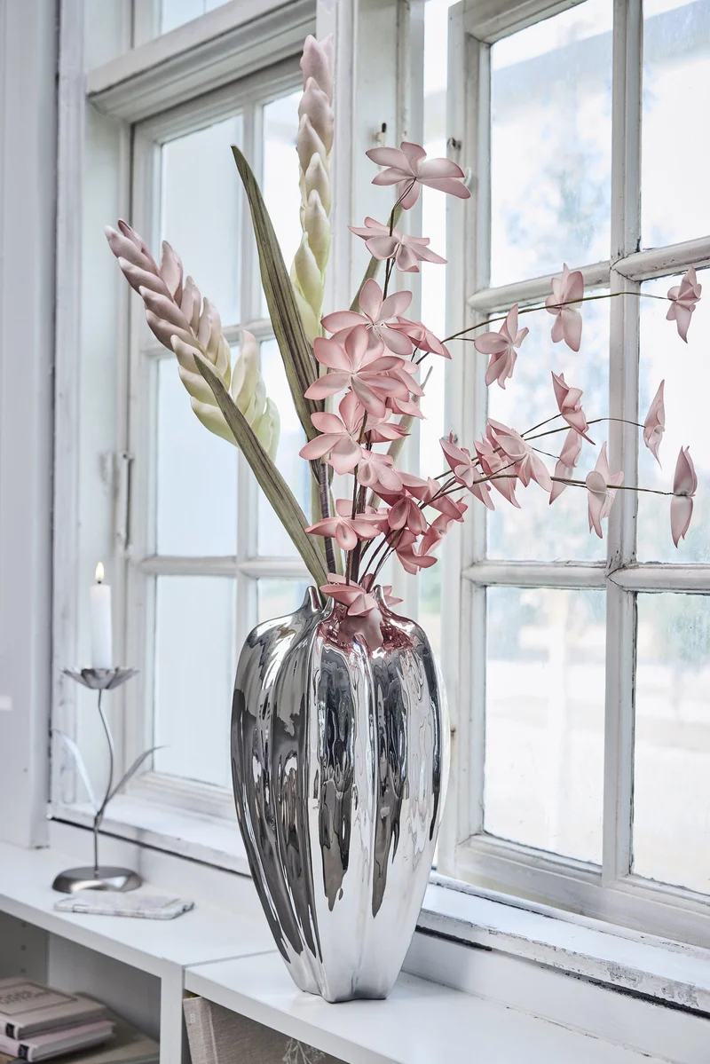 Jielle Vase, 20 x 20 cm, Silber