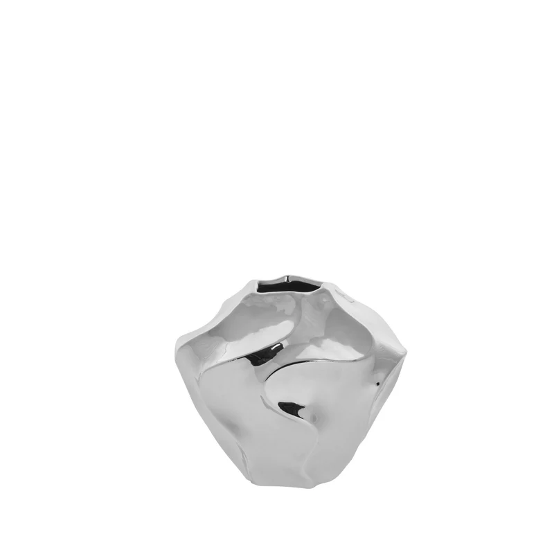 Jinia-Vase 17,5x17,5 cm. Silber