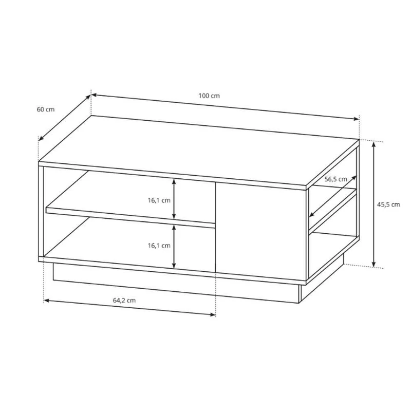 Couchtisch 100x46 cm im modernen Stil | Armelia