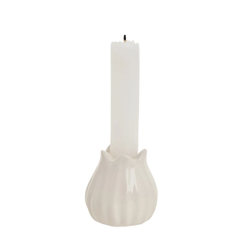 Dealie Blumenkerzenständer H6 Off White