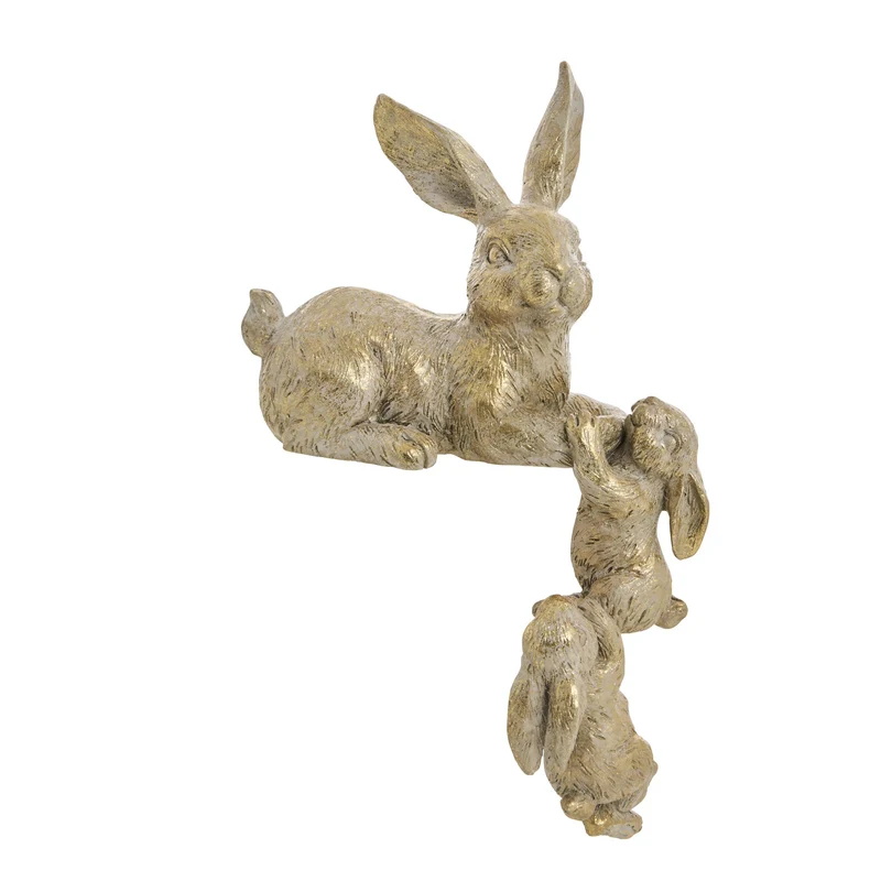 Selille Hasenfigur, H 19,3 cm, L, Gold