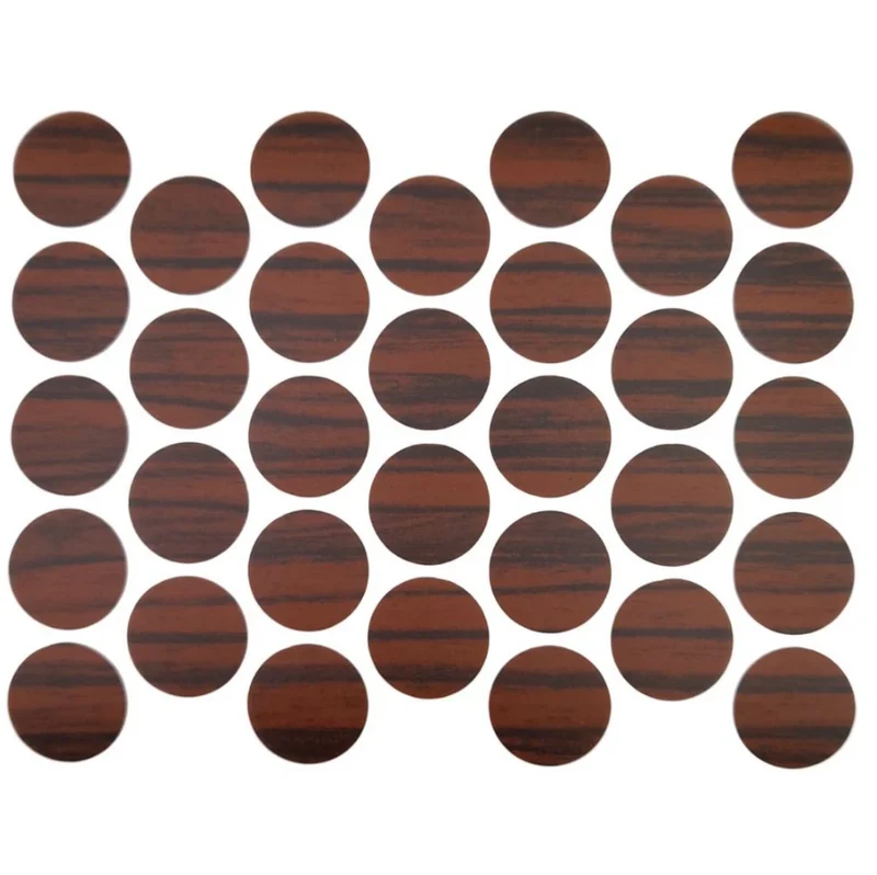Schraubabdeckkappen Selbstklebend - Ebony 18mm