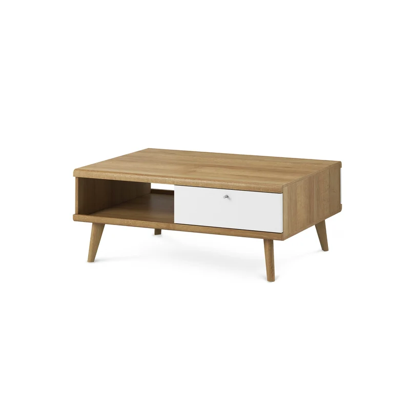 Couchtisch 107x46 cm mit Schublade im skandinavischen Stil | Lato