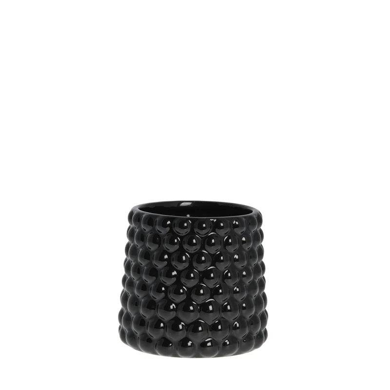 Dotsie Topf H13 cm. schwarz