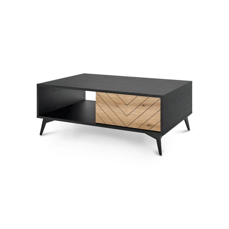 Couchtisch 104x40 cm mit Schublade im Industrial-Stil | Nirwana