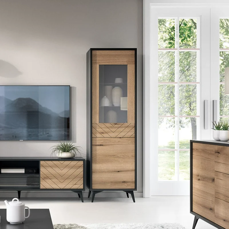 Couchtisch 104x40 cm mit Schublade im Industrial-Stil | Nirwana