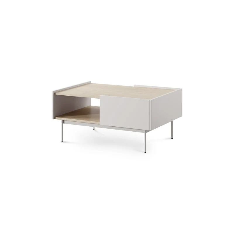 Couchtisch 97x45 cm im modernen Stil mit Schublade und Regalboden | Bema