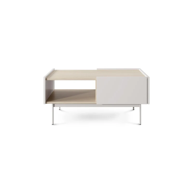 Couchtisch 97x45 cm im modernen Stil mit Schublade und Regalboden | Bema