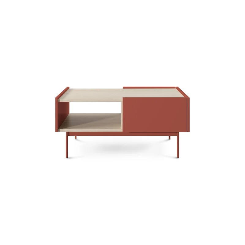 Couchtisch 97x45 cm im modernen Stil mit Schublade und Regalboden | Bema
