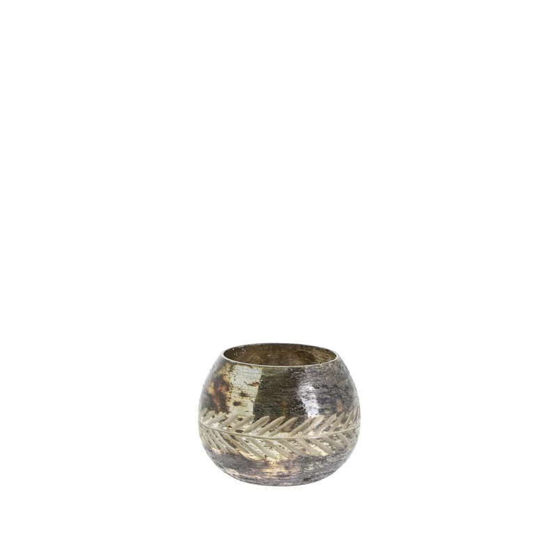 Carlia Teelicht H7 cm. antik silber