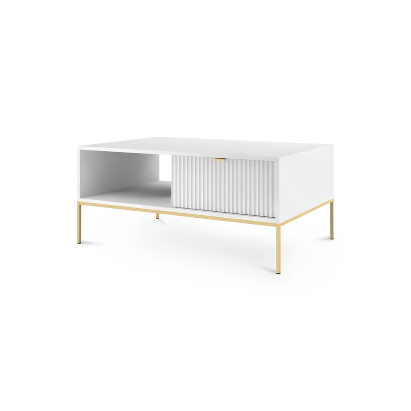 Couchtisch 104x46 cm mit Schublade im modernen Stil – | Roza
