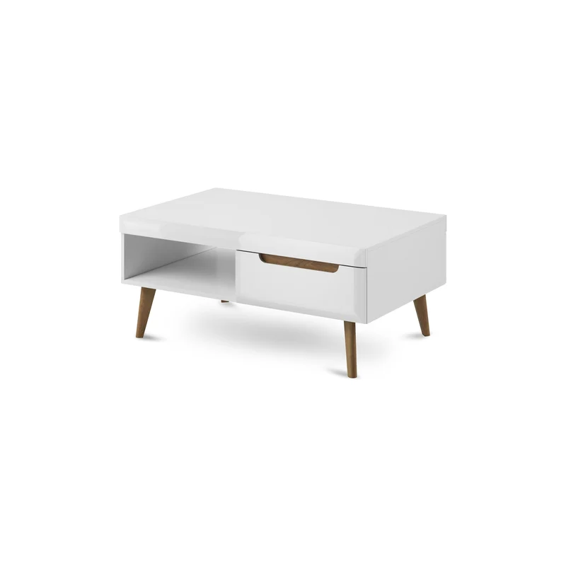 Couchtisch 107x46 cm mit Regalboden im modernen Stil | Trava