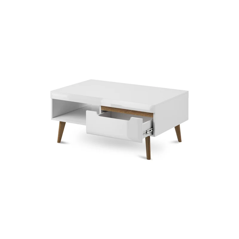 Couchtisch 107x46 cm mit Regalboden im modernen Stil | Trava