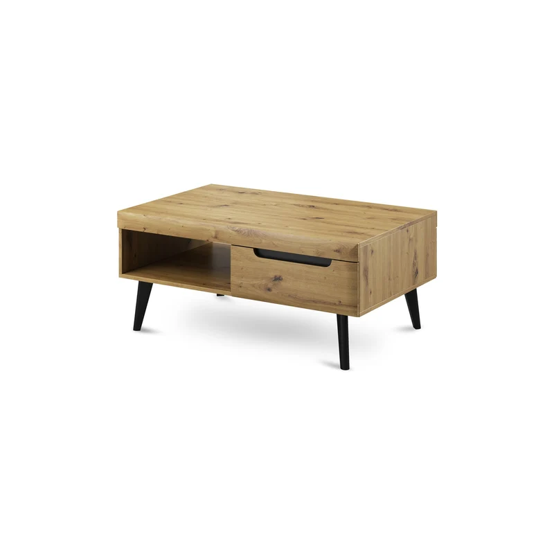 Couchtisch 107x46 cm mit Regalboden im modernen Stil | Trava