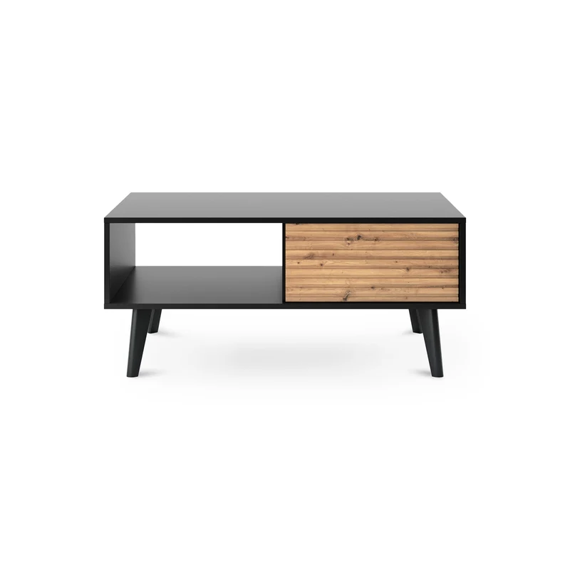 Couchtisch 104x48 cm mit Schublade im Loft-Stil | Las