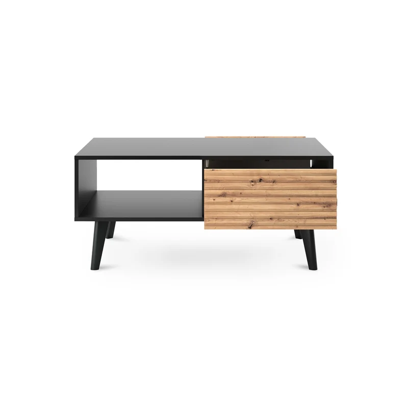 Couchtisch 104x48 cm mit Schublade im Loft-Stil | Las